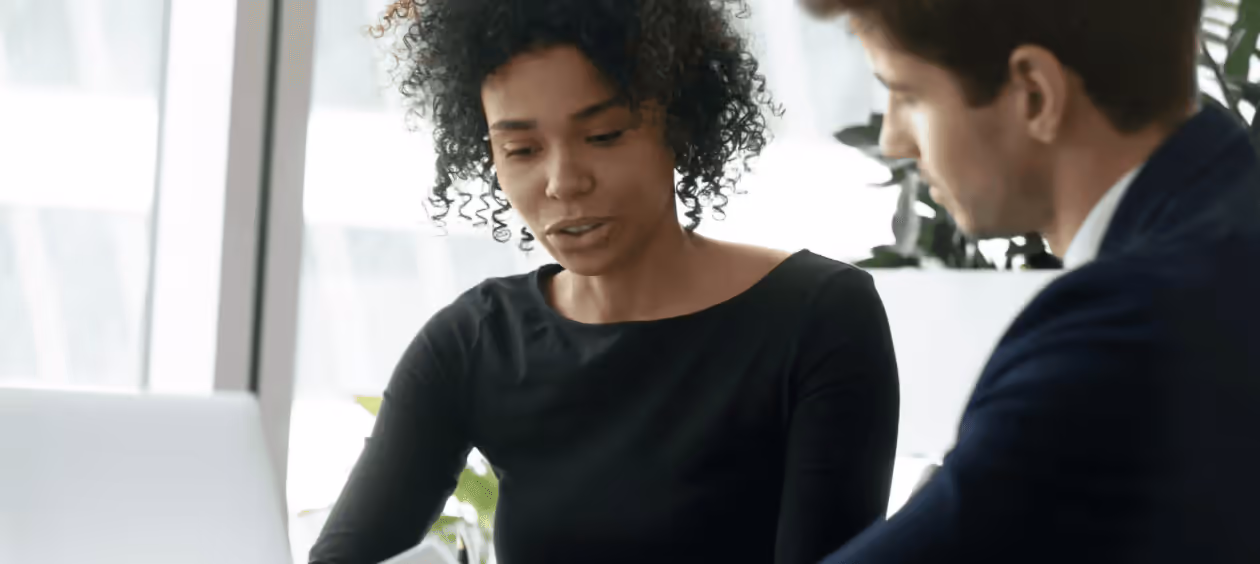 A broker discussing mortgage options with a client.